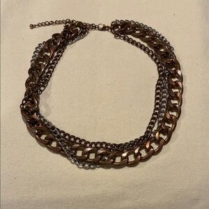 Elegant Two-Tone Chain Necklace